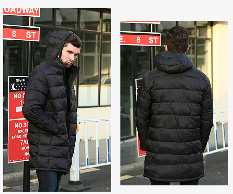 Illustration for article titled 15% off and $5 coupons, best deals on 11.11, Men Winter Long Jacket with Hooded Casual Big Size 3XL Black Down Cotton Long Coat